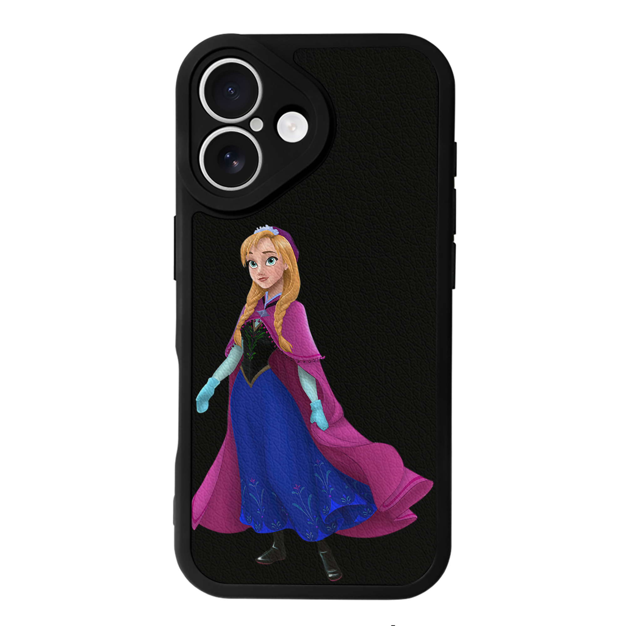（画像用） アナと雪の女王 アンナ エルサ Frozen Anna Elsa 【iPhone 16シリーズ対応】シリコンスマホケース（レザー調） 材質：シリコン